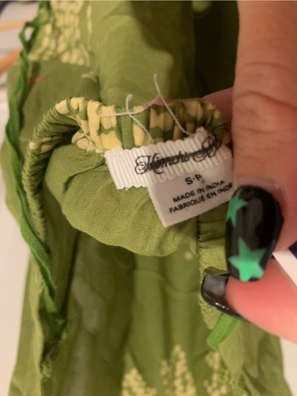 Kimchi Blue Ava Green Floral Print Halter Tie Neck Sleeveless Mini Dress Small - Picture 4 of 4
